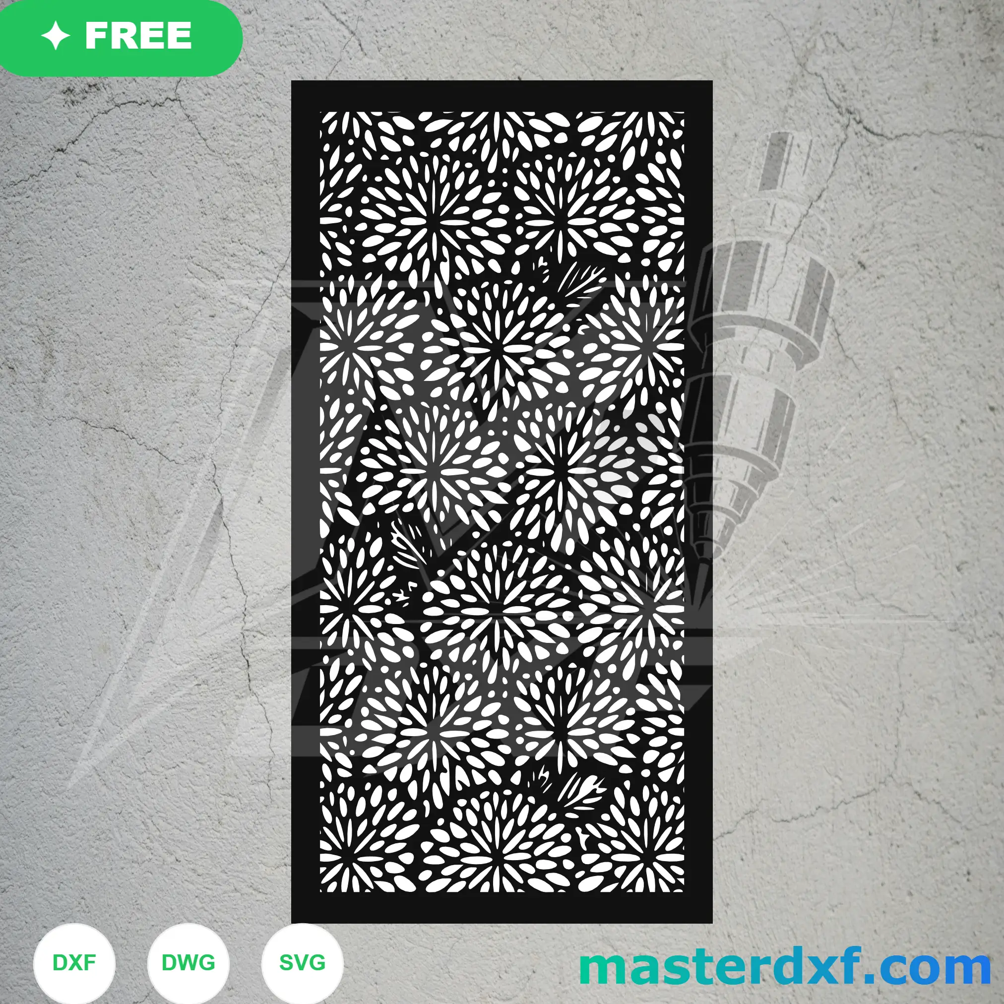 Dahlia Burst Petal DXF Pattern for Lush Botanical Panels DXF File